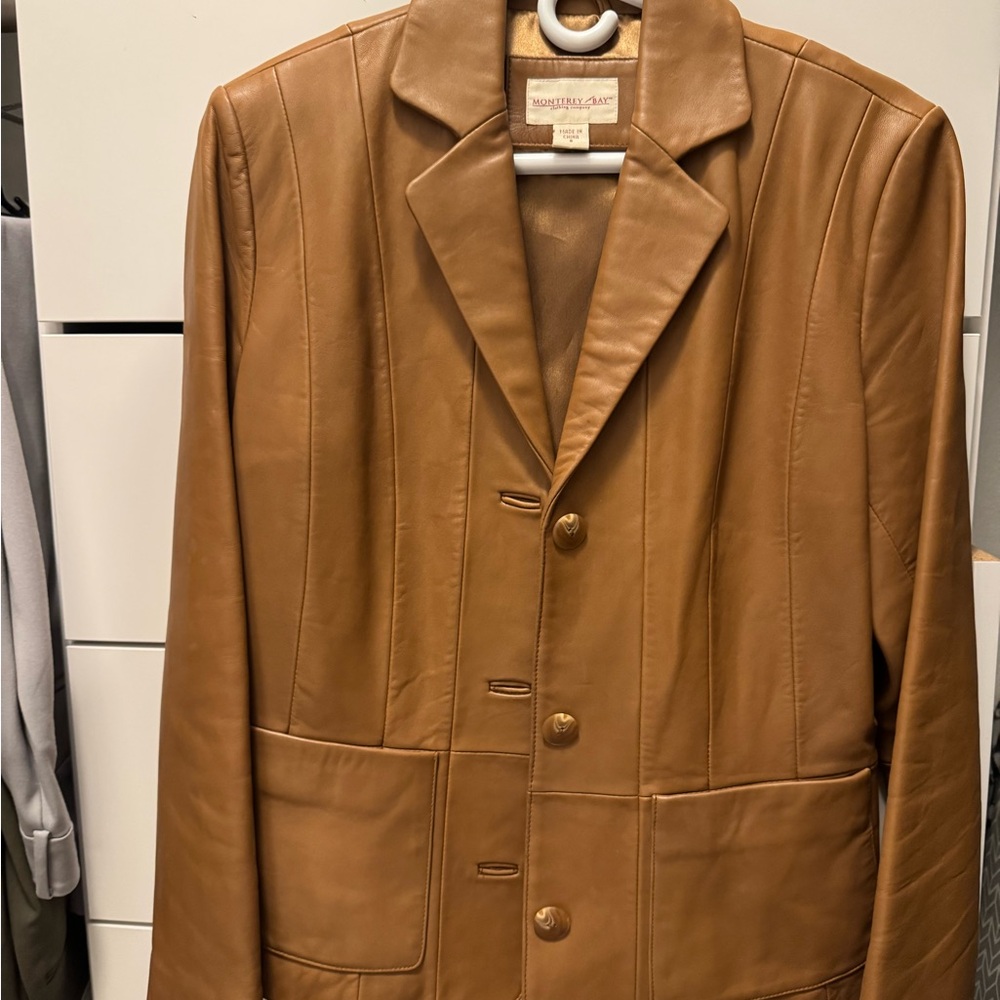 Monterey Bay Tan Leather Jacket